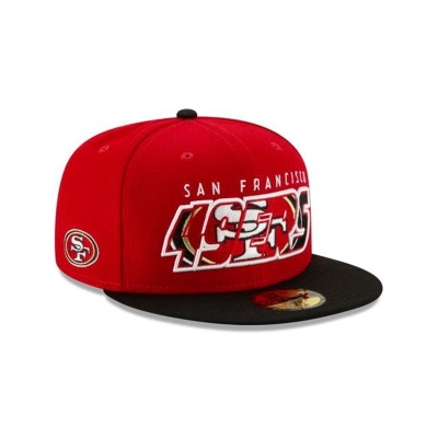 Sapca New Era San Francisco 49ers NFL Wordmark Logo 59FIFTY Fitted - Rosii